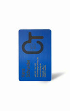 Blue PVC Business Card – Laser Engraved
