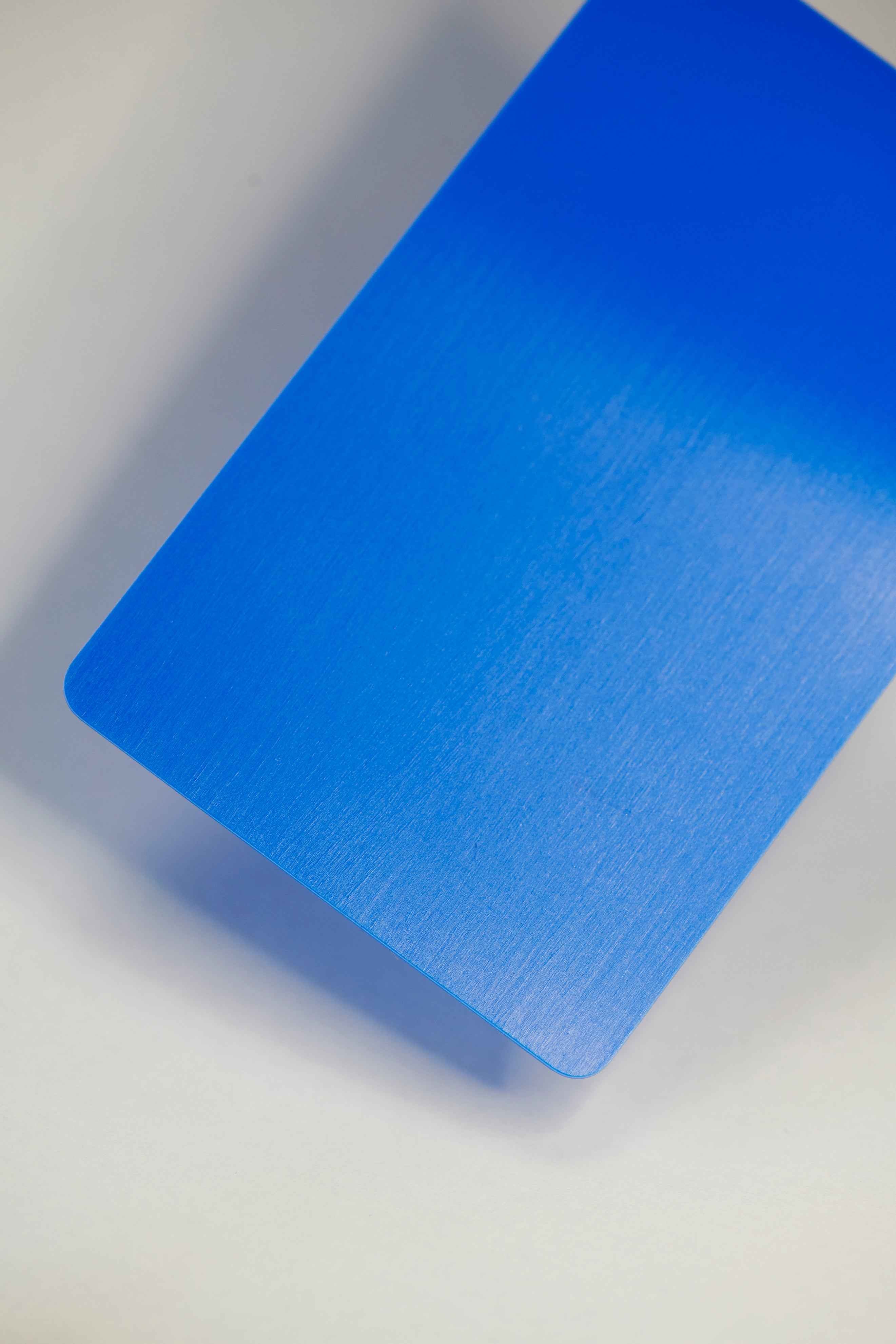 Blue PVC Business Card – Laser Engraved