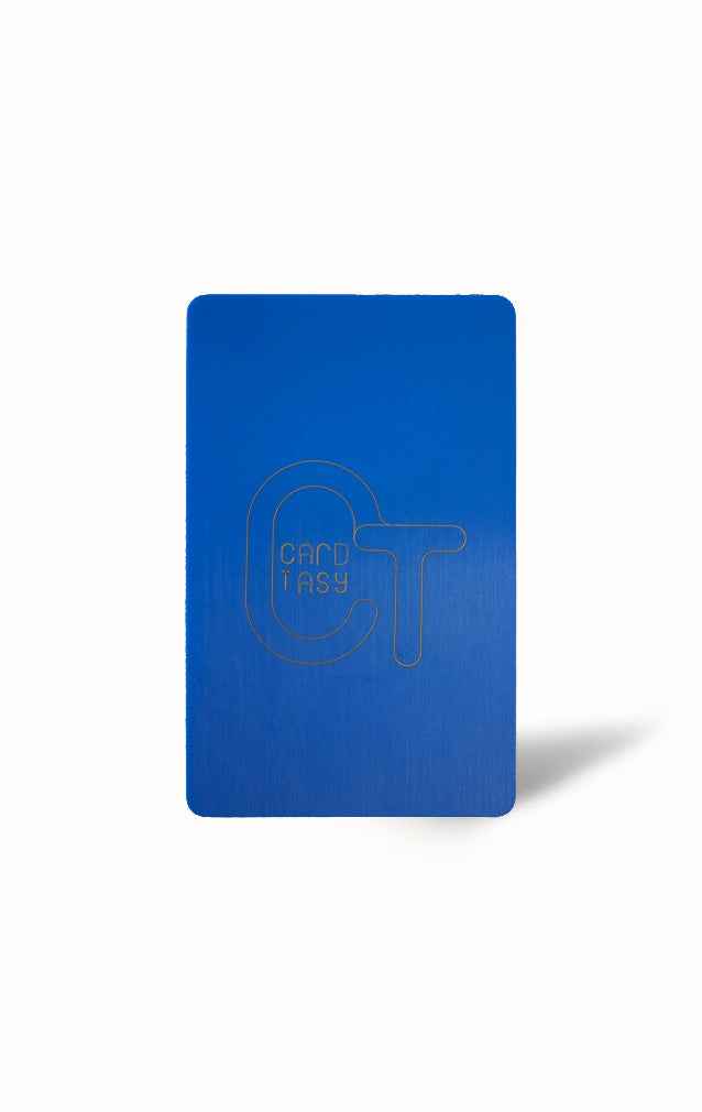 Blue PVC Business Card – Laser Engraved