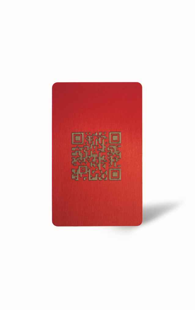 Red PVC Business Card – Laser Engraved