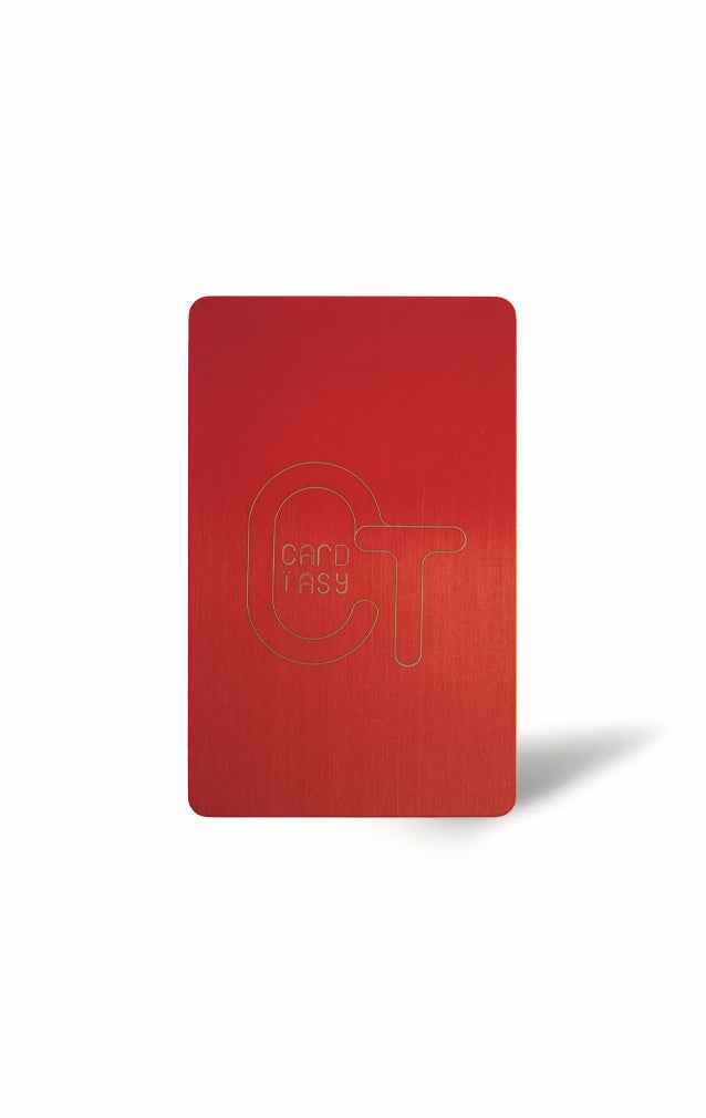 Red PVC Business Card – Laser Engraved